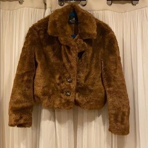 Free People cropped brown jacket size XS